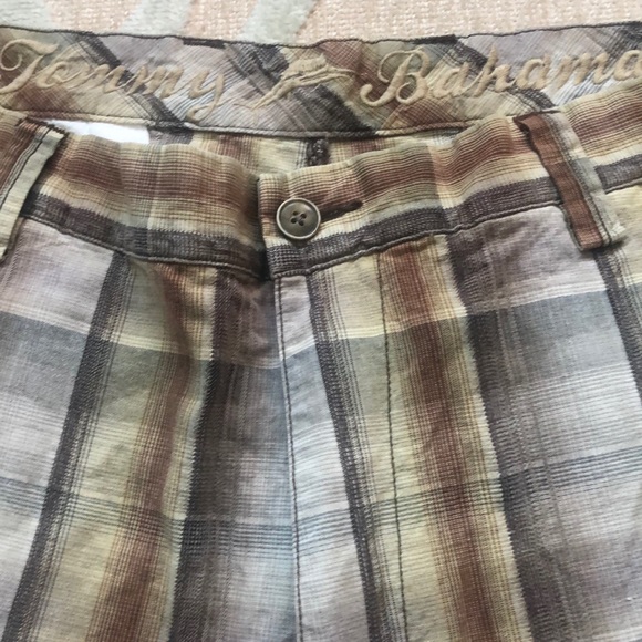 Tommy Bahama Silk Blend Plaid Shorts - Picture 2 of 4